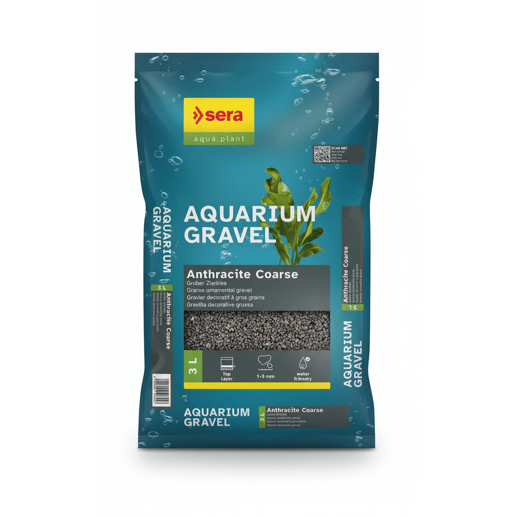 Sera Aquarium Gravel Anthracite coarse 3L